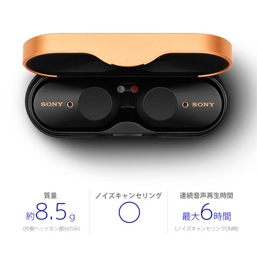 ソニー(SONY) WF-1000XM3-B(ブラック) ワイヤレスノイズキャンセリングステレオヘッドセット