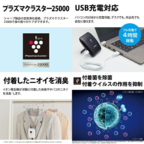 未使用品 15時までの注文で当日出荷可能 シャープ Sharp Ig Nm1s W ホワイト系 プラズマクラスター モバイル用イオン発生機
