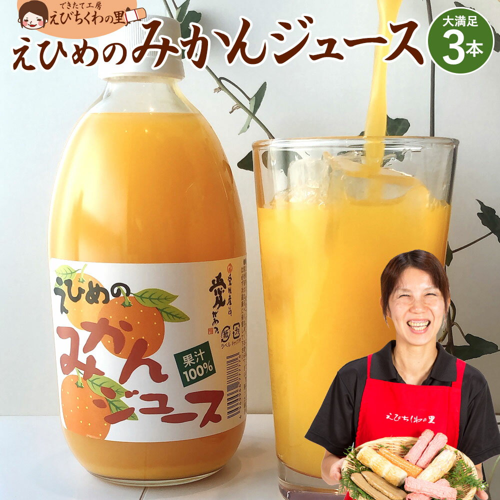 ジュース えひめのみかんジュース 500ml×3本セット [ ジュース 飲料 愛媛県産 みかん 100% 水不使用 ミ..