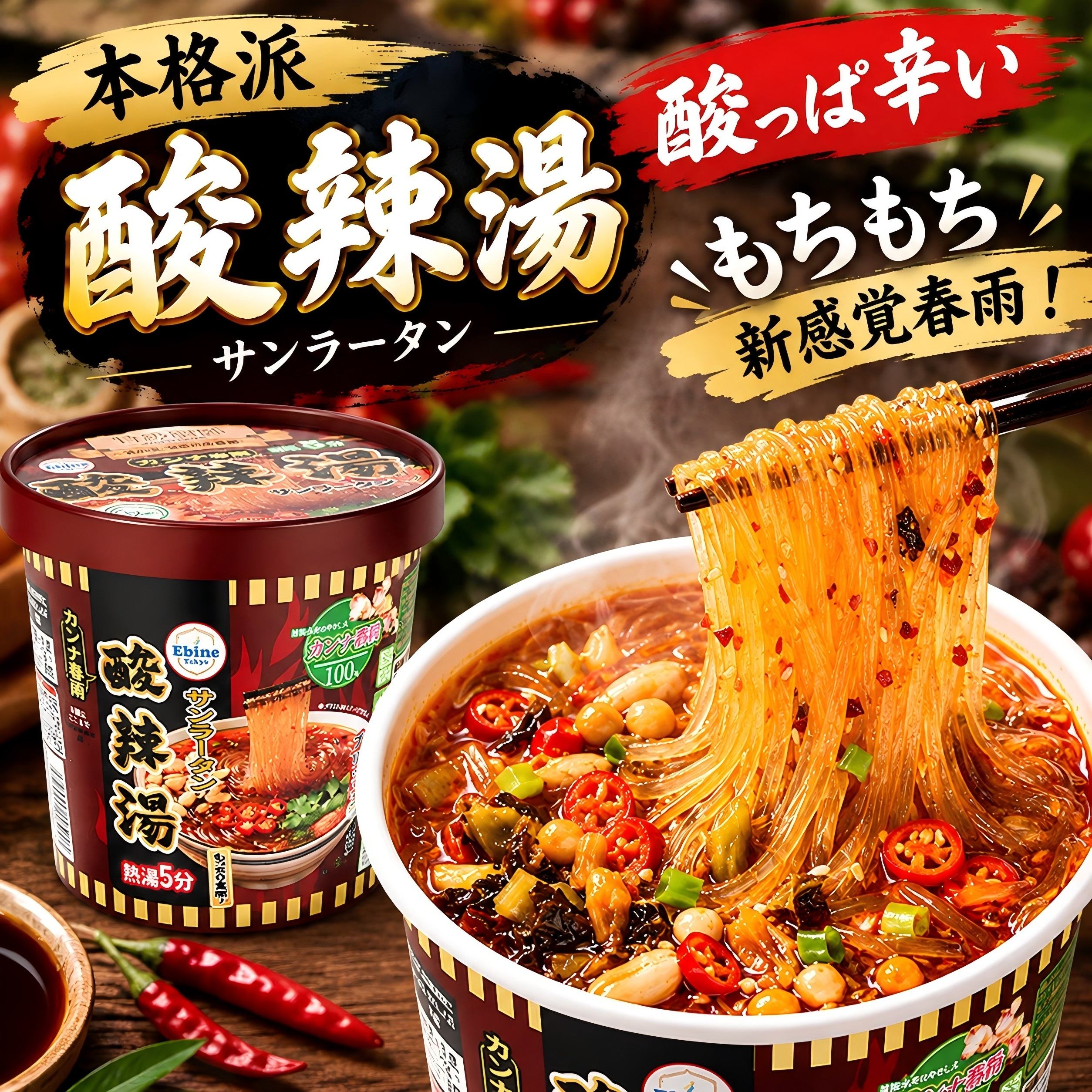 酸辣湯 サンラータン サンラー 即席春雨 酸っぱ辛い もっちり食感 カップ麺 スーラー スーラータン 中華風味ラーメン…