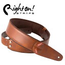 【在庫あります！】RightOn Straps ライトオン ストラップ CHARM BROWN チャーム ブラウン【ギター】【ベース】