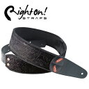 【在庫あります！】RightOn Straps ライトオン ストラップ SANDOKAN BLACK サンドカン ブラック【ギター】【ベース】