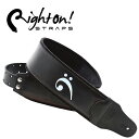 【在庫あります!】RightOn Straps ライトオン ストラップ FAKEY BLACK ブラック【ギター】【ベース】 【へ音記号】