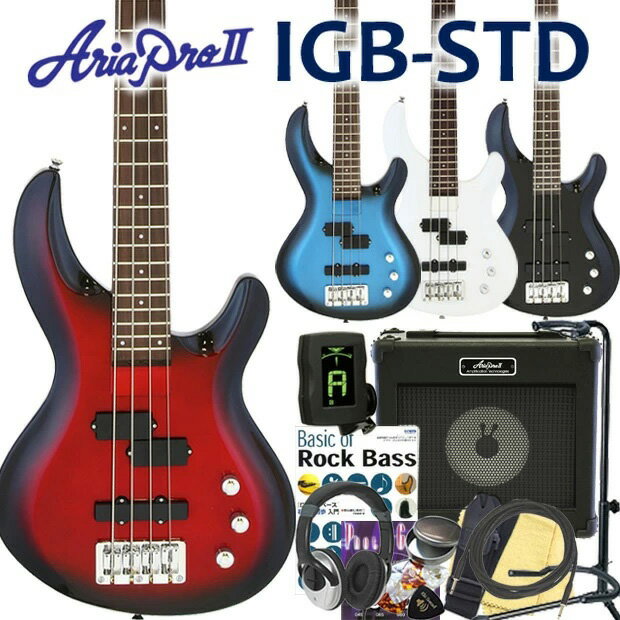 ベース 初心者 入門 Aria Pro II アリア プロ IGB-STD 13点 セット エレキベース