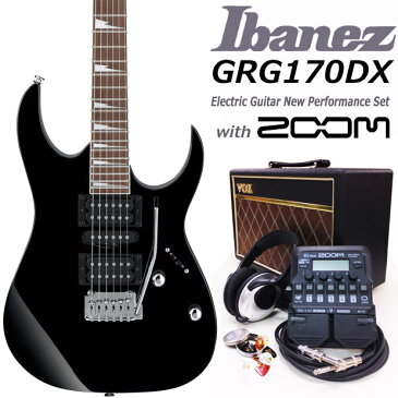エレキギター初心者 アイバニーズ Ibanez GRG170DX BKN入門セット18点【エレキギター初心者】