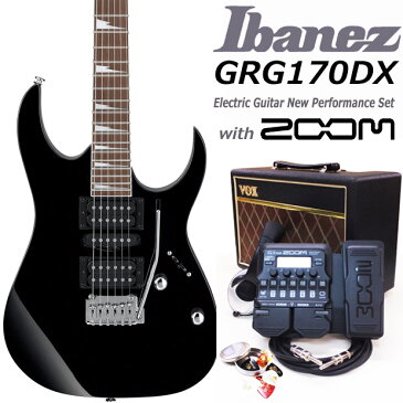 Ibanez アイバニーズ GRG170DX BKN エレキギター初心者 18点入門セット【エレキギター初心者】