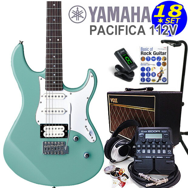 YAMAHA PACIFICA112V SOB ヤマハ パシフィカ エレキギター初心者セット ZOOM G1FourとVOXアンプ付き18点入門セット【エレキ ギター初心者】