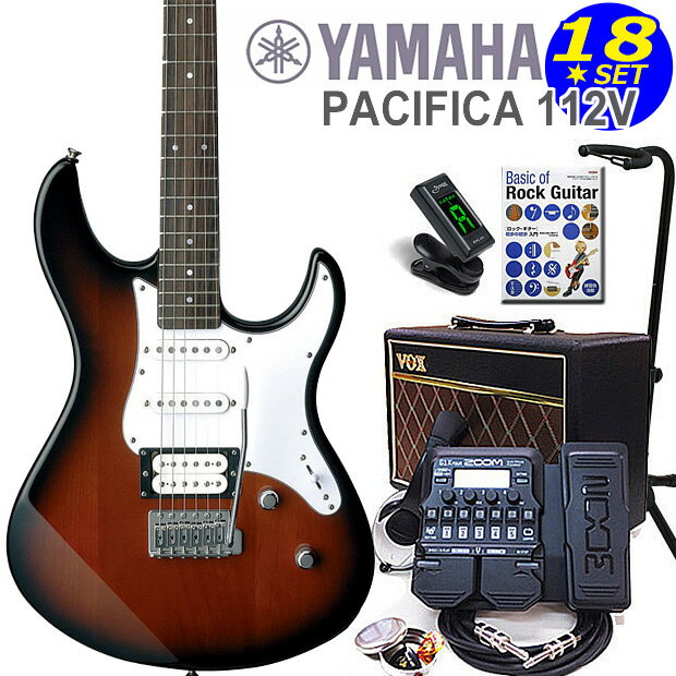 YAMAHA PACIFICA112V OVS ヤマハ パシフィカ エレキギター初心者セット ZOOM G1XFourとVOXアンプ付き18点入門セット…