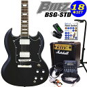 Blitz ブリッツ BSG-STD BK エレキギター SGタイプ マーシャルアンプ付 初心者セット18点 ZOOM G1Four付き【エレキギター初心者】