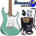 Gio Ibanez アイバニーズ GRX40 MGN エレキギター マーシャルアンプ付 初心者セット18点 ZOOM G1Four付き【エレキギター初心者】
