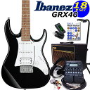 Gio Ibanez GRX40 BKN アイバニーズ エレキギター初心者 入門セット18点【エレキギター初心者】