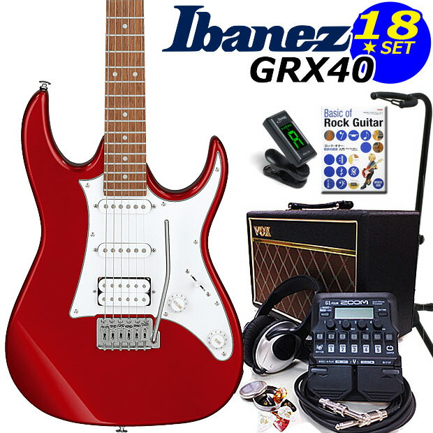 Gio Ibanez アイバニーズ GRX40 CA エレキギター初心者 入門セット18点 VOXアンプ付き【エレキギター初心者】