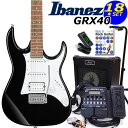 Gio Ibanez アイバニーズ GRX40 BKN エレキギター初心者 18点入門セット【エレキギター初心者】