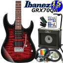 ■Gio Ibanez GRX70QAは、オリジナルシェイプの”RG”をベースに丸みを加えたボディに、シースルー仕様の美しいカラーリングが特徴の人気モデルです。Ibanezらしさを継承する迫力のH-S-Hのピックアップは、ハムバッカーのパワフルなサウンドから、コイルタップしたハーフトーンの煌びやかなサウンドまで、幅広い音楽ジャンルに対応する即戦力なモデルです。弾き易さと扱い易さをリーズナブルな価格で実現した「GRX70QA」。これからの練習に必要なアイテムを厳選した初心者15点スペシャルセットです！ ■こちらのギターは出荷前に外観・機能などの点検を行い発送いたしますのでご安心ください。 【セット内容】 1、ギター本体 2、ソフトケース 3、チューナー 4、ギターアンプ 5、ストラップ 6、EbiSoundピック6枚セット 7、ピックケース 8、ケーブル 9、クリーニングクロス 10、ギタースタンド 11、教則本 12、ヘッドフォン 13、交換弦セット 14、コードシート 15、ポジションステッカー