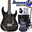 Gio Ibanez アイバニーズ GRX70QA TKS エレキギター初心者セット 18点 ZOOM G1Four付き【エレキギター入門】