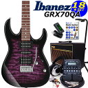 Gio Ibanez アイバニーズ GRX70QA TVT エレキギター初心者セット 18点 ZOOM G1FourとVOXアンプ付き【エレキギター入門】