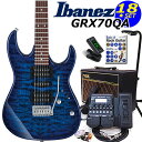 Gio Ibanez アイバニーズ GRX70QA TBB エレキギター初心者セット 18点 ZOOM G1XFourとVOXアンプ付き【エレキギター入門】