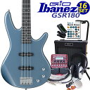 Gio Ibanez GSR180-BEM アイバニーズ 4弦エレキベース 入門16点セット ZOOM B1Four付き 【ベース初心者】