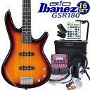 Gio Ibanez GSR180-BS アイバニーズ 4弦エレキベース 入門16点セット ZOOM B1Four付き 【ベース初心者】