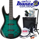 Gio Ibanez GSR280QA-TMS アイバニーズ 4弦エレキベース 入門13点セット【初心者セット】