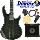 Gio Ibanez GSR280QA-TKS アイバニーズ 4弦エレキベース 入門8点セット【ベース初心者】