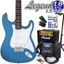 エレキギター 初心者セット Legend レジェンド LST-Z/MBMB ストラトタイプ Marshallアンプ/ZOOM G1XFour付属 18点入門セット【エレキギター初心者】【ストラトキャスター】