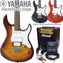 YAMAHA ヤマハ エレキギター PACIFICA212VQM Marshallアンプ ZOOM G1Four付き 初心者 入門 18点セット【エレキ ギター入門】