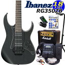 Ibanez アイバニーズ RG350ZB WK エレキギター マーシャルアンプ付 初心者セット18点 ZOOM G1XFour付き