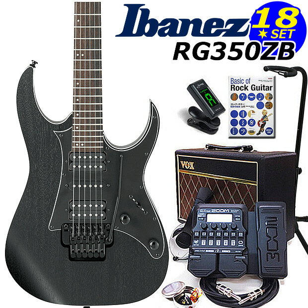 Ibanez アイバニーズ RG350ZB WK エレキギター 初心者セット18点 VOXアンプ ZOOM G1XFour付き