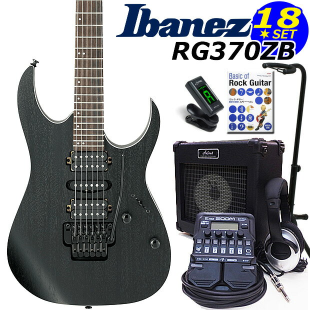 Ibanez アイバニーズ RG370ZB WK エレキギター 初心者セット18点　ZOOM G1Four付き