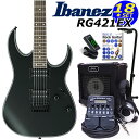 Ibanez アイバニーズ RG421EX BKF エレキギター 初心者セット18点 ZOOM G1Four付き