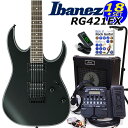 Ibanez アイバニーズ RG421EX BKF エレキギター 初心者セット18点 ZOOM G1XFour付き】