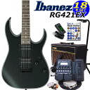 Ibanez アイバニーズ RG421EX BKF エレキギター 初心者セット18点 VOXアンプ ZOOM G1XFour付き