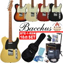 Bacchus BTE-1-RSM/M バッカス エレキギター ZOOM/G1XFour VOX/PF10付き 初心者セット 18点入門セット【エレクトリックギター】【G16XV】