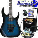 Gio Ibanez アイバニーズ GRG320FA TBS エレキギター 初心者セット15点 マーシャルアンプ付き【エレキギター初心者】
