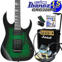 Gio Ibanez アイバニーズ GRG320FA TEB エレキギター 初心者セット15点 マーシャルアンプ付き【エレキギター初心者】