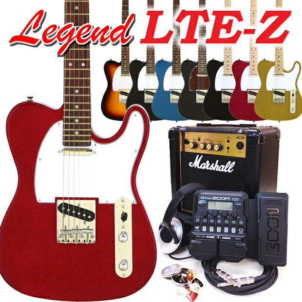 セット, エレキギターセット  Legend LTE-Z ZOOM G1XFour 18 TelecasterMarshall MG10ZOOM G1XFour 
