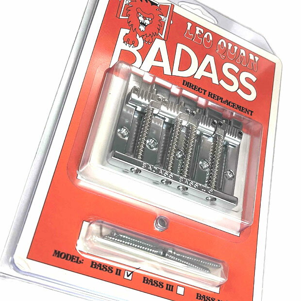 ALL PARTS BADASS バダス BASS II Chrome BB-3342-010 Leo Quan Badass Bass II 4-string Bass Bridge Grooved Saddles 2