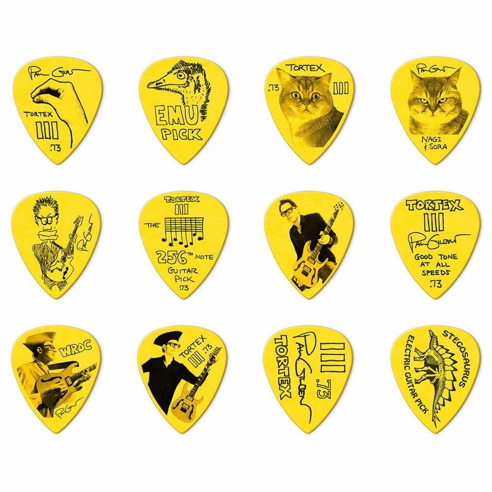 Rakuten - JIM DUNLOP Paul Gilbert MODEL PG462R 6枚セット ポールギルバート シグネイチャー ジムダンロップ ピック 【各柄1枚づつ】【ネコポス(np)ポスト投函】