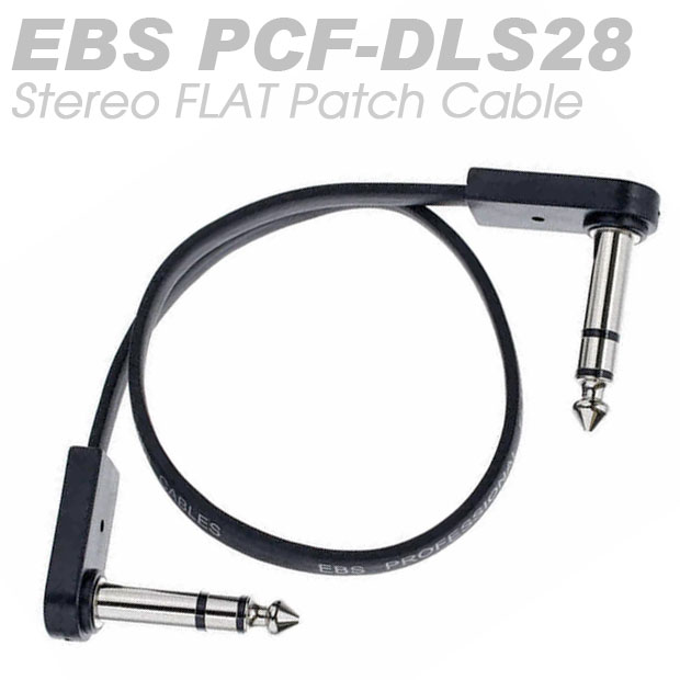 Shielded Cable - EBS ステレオ フラット パッチケーブル PCF-DLS28 28cm イービーエス PCF DELUXE STEREO FLAT PATCH CABLE 【ネコポス(np)送料230円(ポスト投函)】
