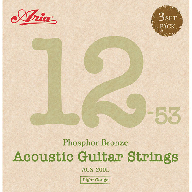Rakuten - 【3セットパック】 ARIA アリアアコースティックギター弦 AGS-203L 【ネコポス(np)送料無料ポスト投函)】【旧速達メール便】