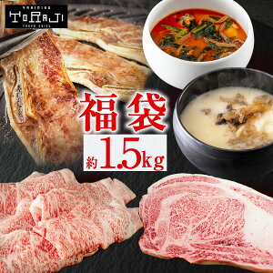 送料無料 福袋 2022 焼肉 プラチナ セット 1525g 黒毛和牛切り落とし リブロ—スステーキ 骨付きカルビ ハラミ ホルモン 豚トロ 冷凍スープ など 食品 BBQ バーベキュー 母の日 父の日 入学祝