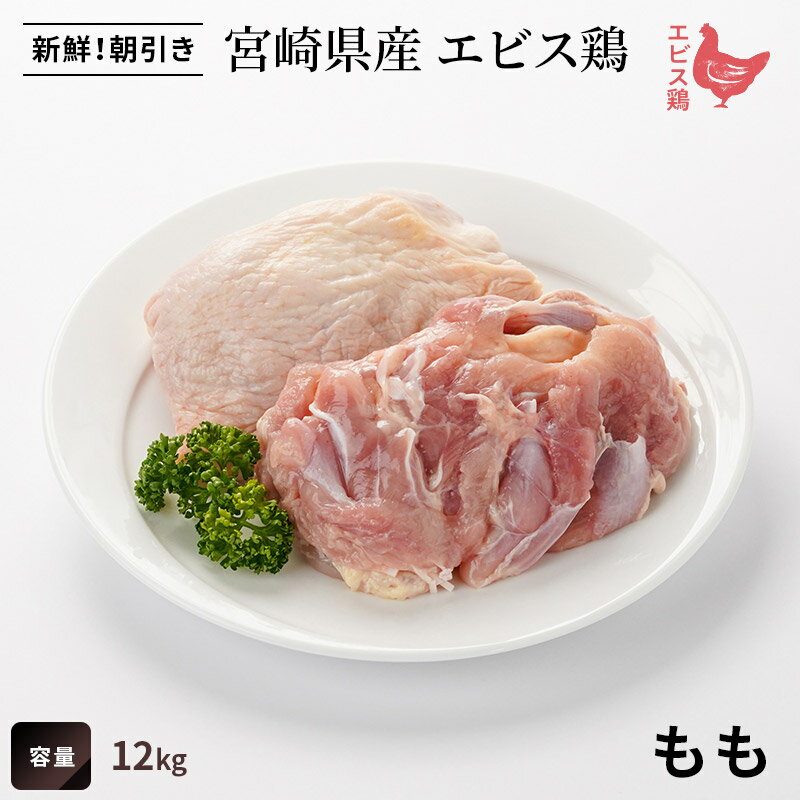 Rakuten - 【送料無料】宮崎県産エビス鶏 もも 12kg(2kg×6P)■冷凍品■ 鳥もも肉 鶏肉 お取り寄せグルメ 肉 メガ盛【宮崎県産】【業務用】【メガ盛り】【鶏肉】【鳥肉】