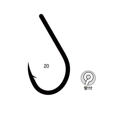【メール便可】がまかつ 67123 極太タマン 白 ヒネリ 20号のサムネイル