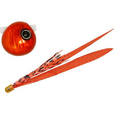 【メール便可】ジャッカル 鉛式ビンビン玉スライド 100g F181 レッドオレンジ/オレンジゴールドT+