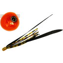 【メール便可】ジャッカル 鉛式ビンビン玉スライド 120g F182 オレンジオレンジ/真っ黒レッドT+