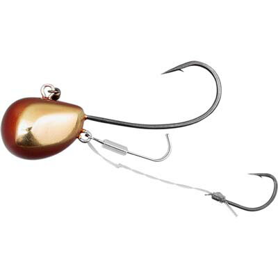 【メール便可】ジャッカル 鉛式ビンビンテンヤ鯛夢 12号 45g F-0004 レッド/ゴールド