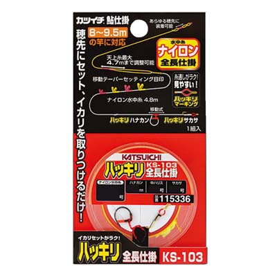 【メール便可】カツイチ BS-21 ハッキリ仕掛 6-1.0 2組入 仕掛け