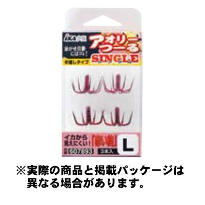 カツイチ IKAクラ アオリーつ〜る SINGLE IS-60 L 3個入 赤 仕掛け