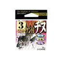 【メール便可】ささめ針 WK-07 Wケン付チヌ(オキアミ) 3